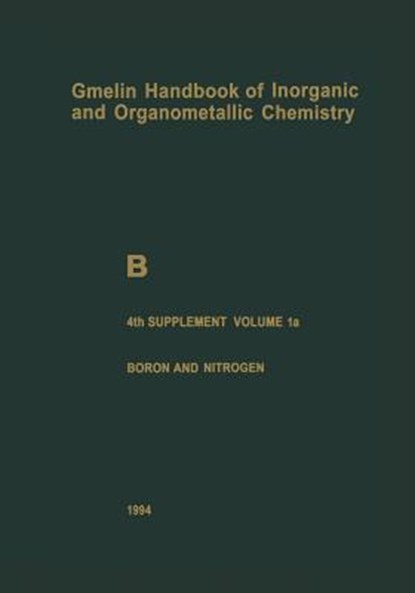 B Boron Compounds, BARTON,  Lawrence - Paperback - 9783662061466