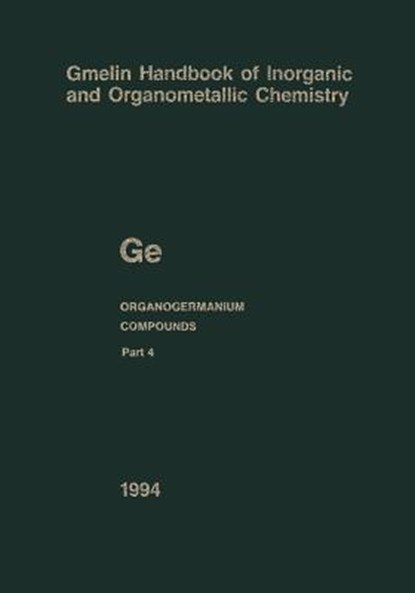 GE Organogermanium Compounds, DRAKE,  John E. - Paperback - 9783662063262