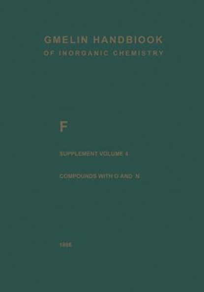 F Fluorine, niet bekend - Paperback - 9783662063415