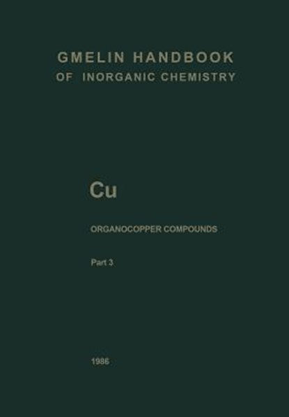Cu Organocopper Compounds, niet bekend - Paperback - 9783662064412