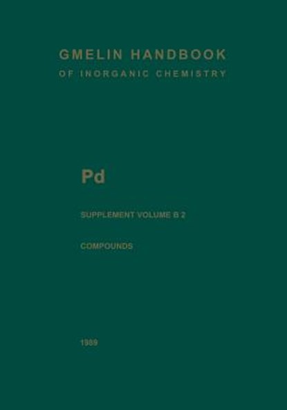 Pd Palladium, GRIFFITH,  William P. - Paperback - 9783662091906
