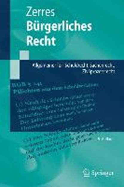 Burgerliches Recht, ZERRES,  Thomas - Paperback - 9783662584590
