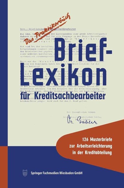 Brief-Lexikon Fur Kreditsachbearbeiter, Jurgen W Werhahn - Paperback - 9783663127260