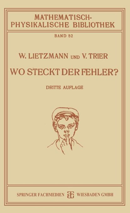 Wo Steckt Der Fehler?, W Lietzmann ; Viggo Trier - Paperback - 9783663151814