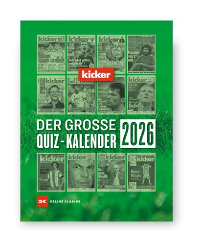 Der große kicker Quiz-Kalender 2026, niet bekend - Paperback - 9783667130839