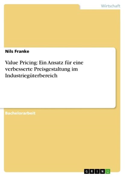 Value Pricing, Nils Franke - Paperback - 9783668082823