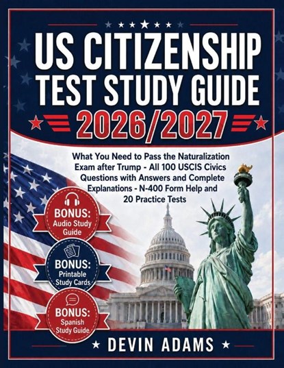 US Citizenship Test Study Guide, Devin Adams - Paperback - 9783691049527
