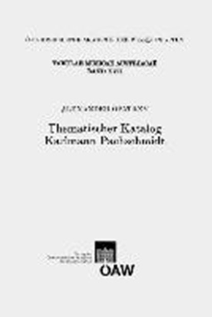 Opatrny, A: Thematischer Katalog Karlmann Pachschmidt, OPATRNY,  Alexander ; Kommission für Musikforschung - Paperback - 9783700165538