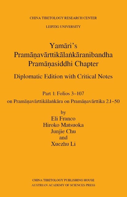 Yam¿ri's Pram¿¿av¿rttik¿la¿k¿ranibandha, Eli Franco ; Hiroko Matsuoka ; Junjie Chu - Paperback - 9783700196020