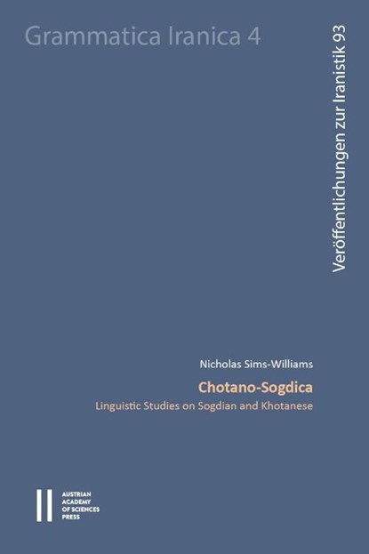 Chotano-Sogdica, Nicholas Sims-Williams - Paperback - 9783700196655