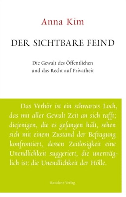 Der sichtbare Feind, Anna Kim - Ebook - 9783701745005