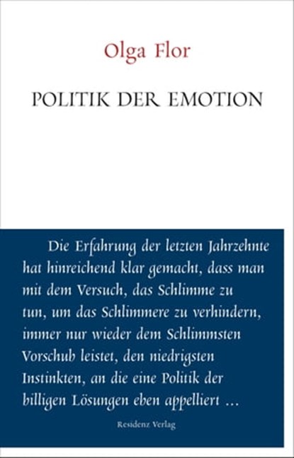 Politik der Emotion, Olga Flor - Ebook - 9783701745593