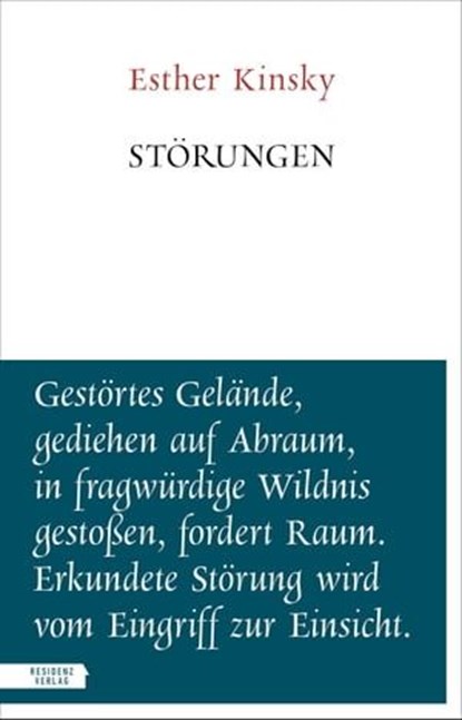 Störungen, Esther Kinsky - Ebook - 9783701746934