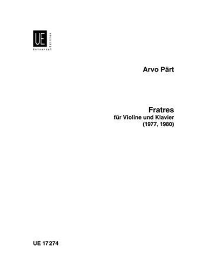 Fratres, Arvo Pärt - Gebonden - 9783702414719