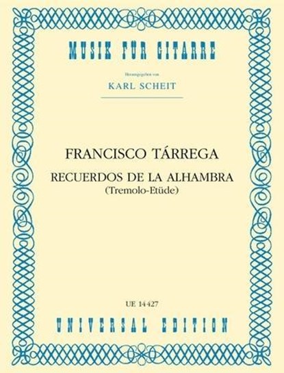 Recuerdos de la Alhambra, Francisco Tárrega - Gebonden - 9783702420031