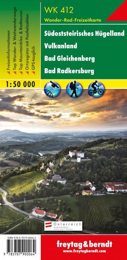 Südoststeirisches Hügelland 1 : 50 000. WK 412, niet bekend - Gebonden - 9783707900064
