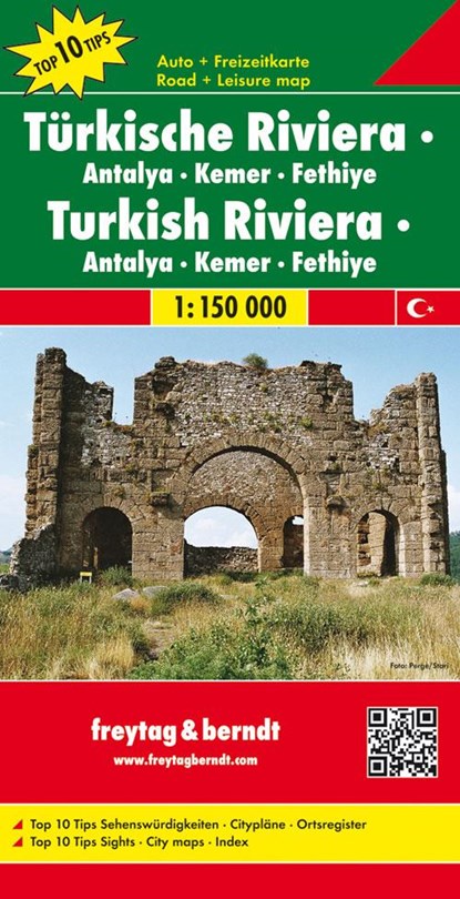 Turkish Riviera - Antalya - Kemer - Fethiye Road Map 1:150 000, niet bekend - Gebonden - 9783707903300