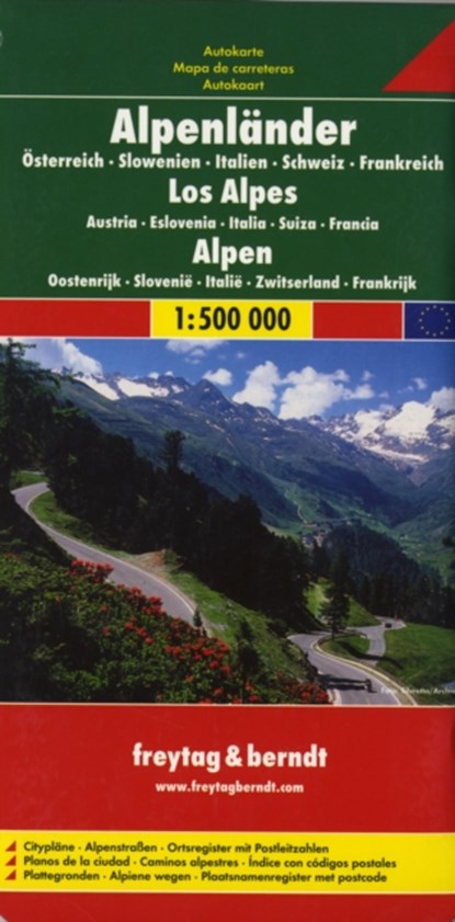 The Alps (A, Ch, F, I, Slo) Road Map 1:500 000, niet bekend - Gebonden - 9783707904253