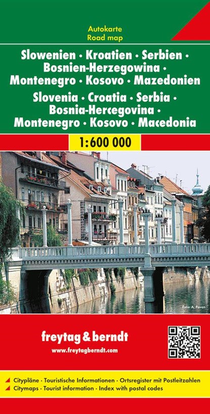 F&B Wegenkaart Slovenië, Kroatië, Servië, Bosnië-Herzegovina, niet bekend - Losbladig - 9783707904284