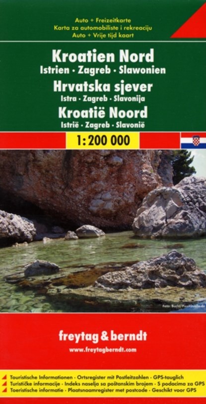 Croatia North - Istria - Zagreb - Slavonia Road Map 1:200 000, niet bekend - Gebonden - 9783707904598