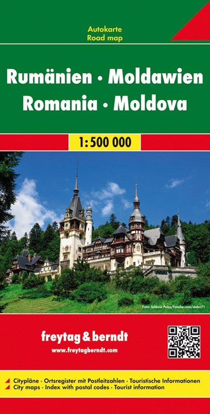 Romania - Moldova Road Map 1:500 000, Freytag & Berndt - Gebonden - 9783707905717