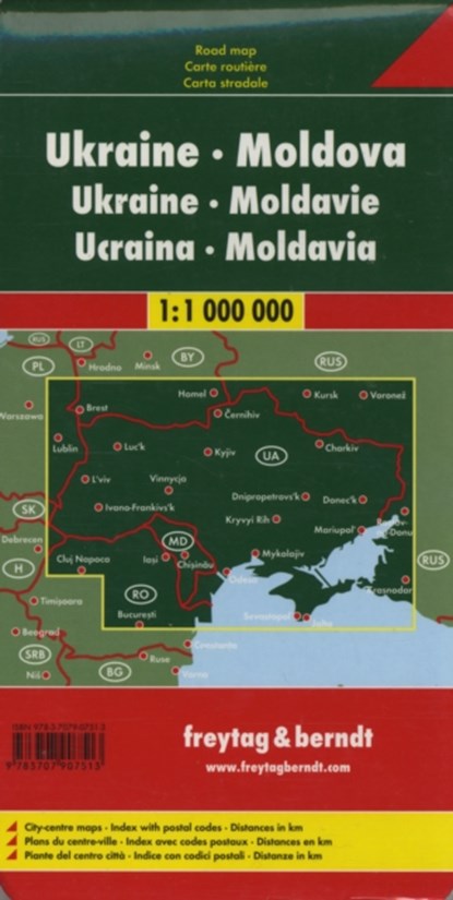 Ukraine - Moldova Road Map 1:1 000 000, niet bekend - Gebonden - 9783707907513