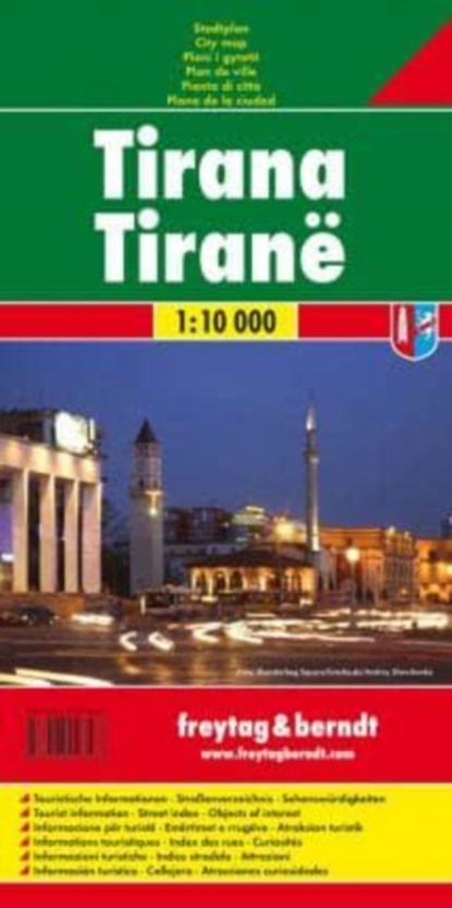 Tirana Map 1:10.000, niet bekend - Gebonden - 9783707916263