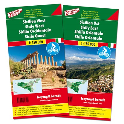 Sicilië Oost + West + fietsroutes,  - Overig - 9783707916720