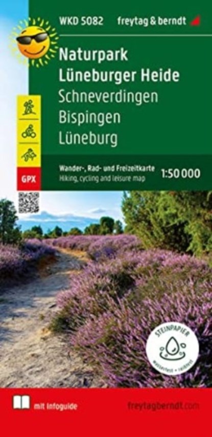 Luneburg Heath Nature Park, hiking, cycling and leisure map 1:50,000, freytag & berndt, WKD 5082, with info guide, Freytag-Berndt und Artaria KG - Gebonden - 9783707918847