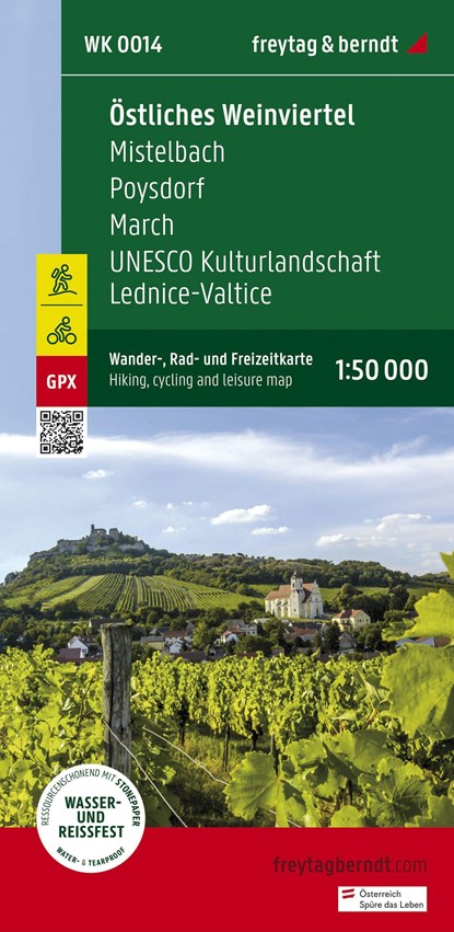 Eastern Weinviertel Hiking, Cycling and leisure map, Freytag + Berndt - Gebonden - 9783707919295