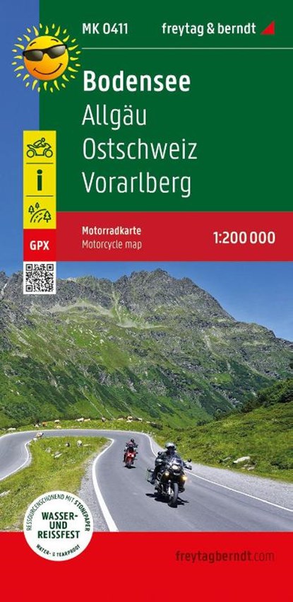 Lake Constance, Motorcycle map 1:200.000, Freytag Berndt - Gebonden - 9783707919837