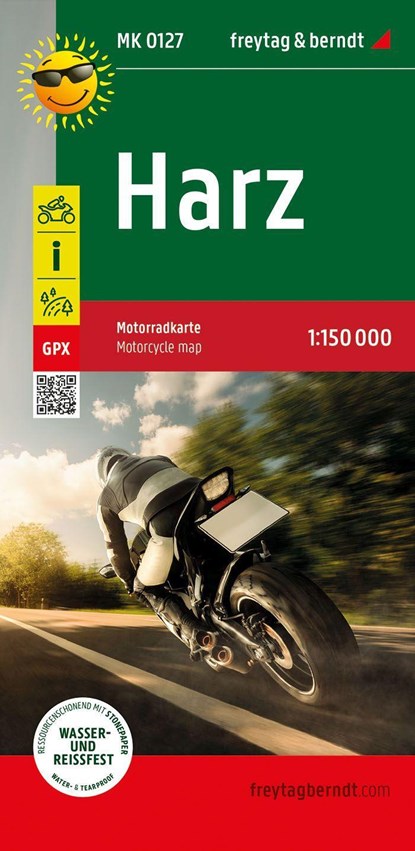 Harz Motorcycle map 1:150,000, Freytag & Berndt - Gebonden - 9783707919851