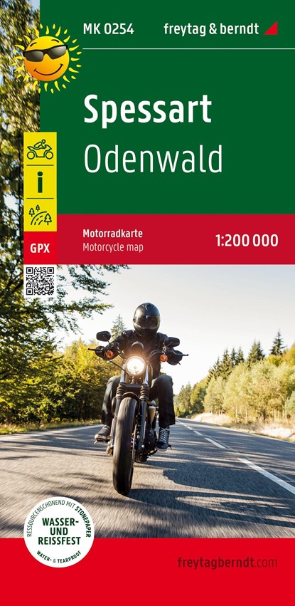 Spessart, motorcycle map 1:200,000, freytag & berndt, Freytag & Berndt - Gebonden - 9783707919882