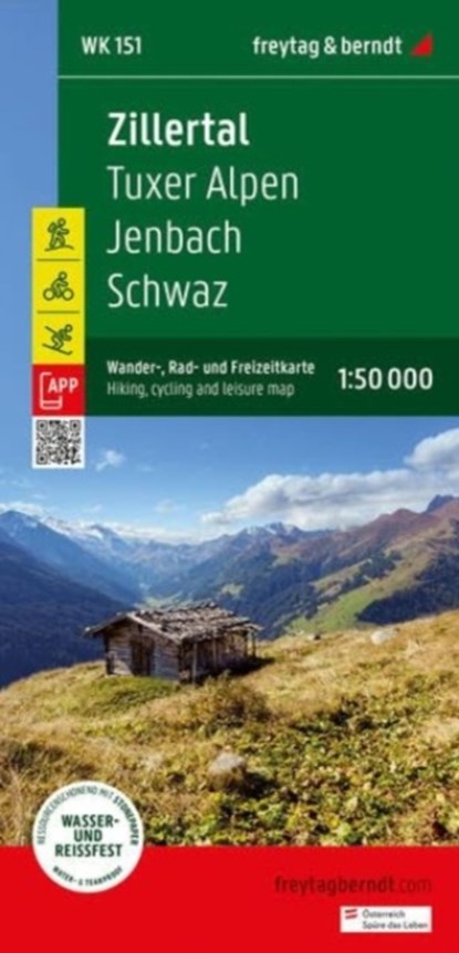 Zillertal Hiking, Cycling and Leisure Map, Freytag & Berndt - Gebonden - 9783707920543