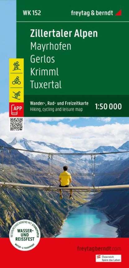 Zillertal Alps, hiking, cycling and leisure map, freytag & berndt - Gebonden - 9783707920550