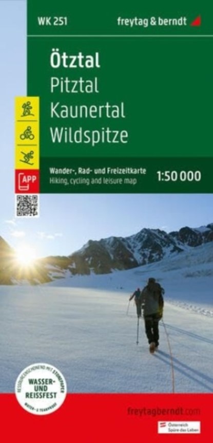 Otztal Hiking, Cycling and Leisure Map, Freytag & Berndt - Gebonden - 9783707920611