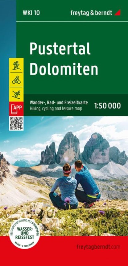 Pustertal - Dolomites Hiking, Cycling and Leisure Map, Freytag-Berndt - Gebonden - 9783707920703