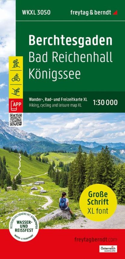 Berchtesgaden XL, Wander-, Rad- und Freizeitkarte XL 1:30.000, freytag & berndt, WKXL 3050, Freytag & Berndt - Gebonden - 9783707920772