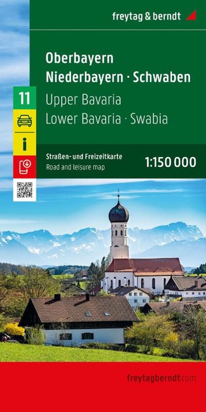 Oberbayern - Niederbayern - Schwaben, Straßen- und Freizeitkarte 1:150.000, freytag & berndt, Freytag & Berndt - Gebonden - 9783707920956
