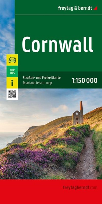 Cornwall road and Leisure Map 1:150,000, Freytag-Berndt - Gebonden - 9783707920994