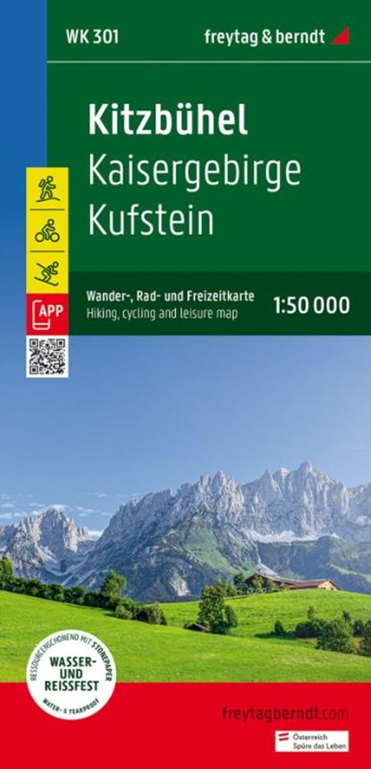 Kaisergebirge Kufstein Hiking, Cycling and leisure map, freytag & berndt - Gebonden - 9783707922073