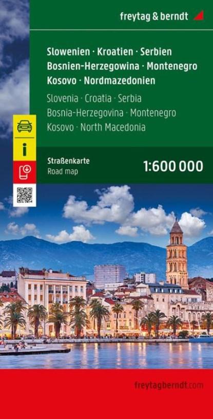 Slovenia - Croatia - Serbia - Bosnia Herzegovina - Montenegr, Freytag-Berndt - Gebonden - 9783707922448