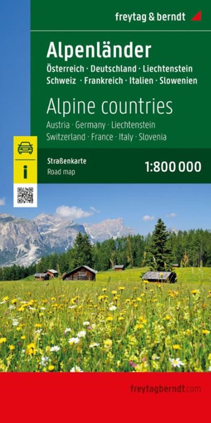 Alpine countries, Road Map 1:800.000, Freytag-Berndt - Gebonden - 9783707922509