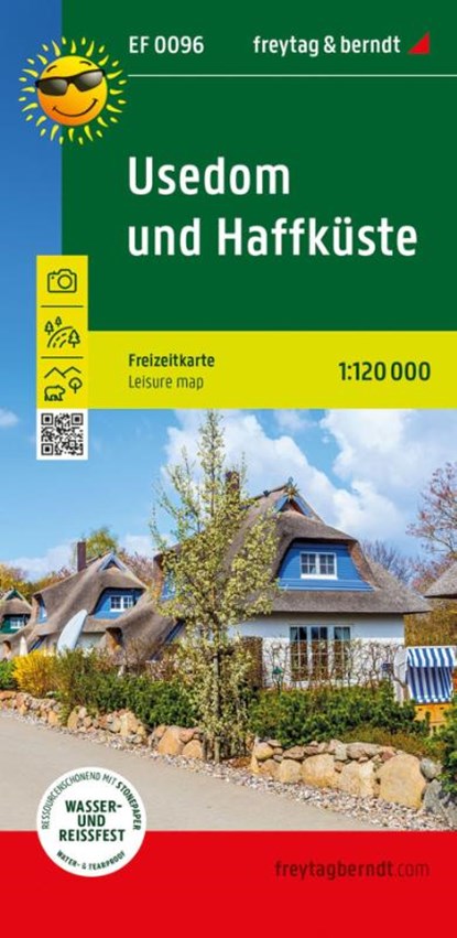 Usedom Island and Haff Coast Leisure Map, Freytag-Berndt - Gebonden - 9783707922752