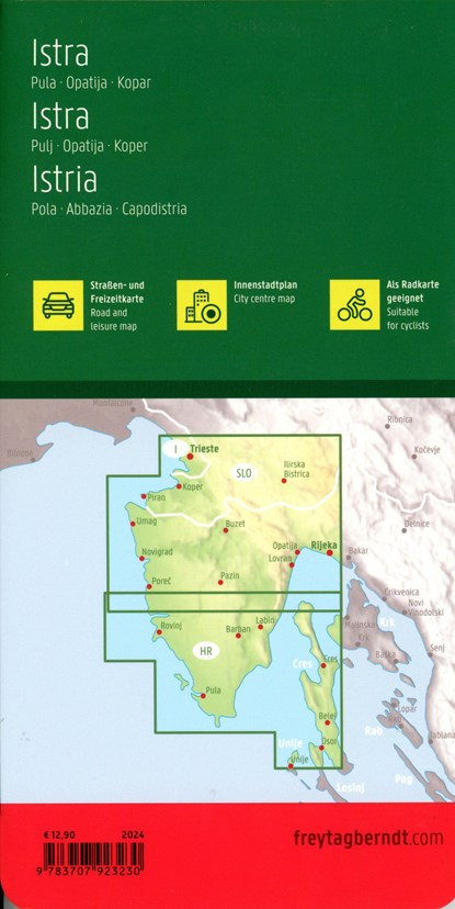 Istria Road and Leisure Map, Freytag & Berndt - Gebonden - 9783707923230