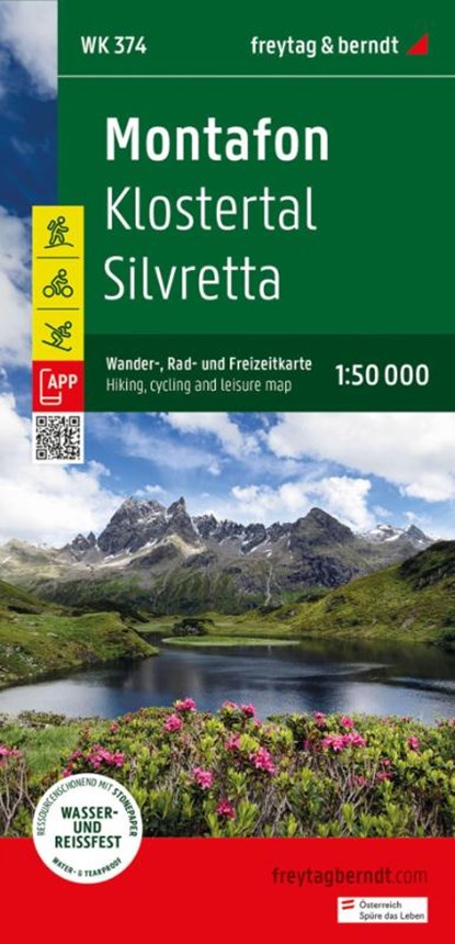 Montafon, Klostertal, Silvretta Hiking, Cycling Leisure Map, Freytag-Berndt - Gebonden - 9783707923384