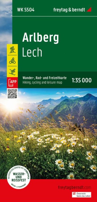 Arlberg Hiking, Cycling & Leisure Map, Freytag-Berndt - Gebonden - 9783707923407