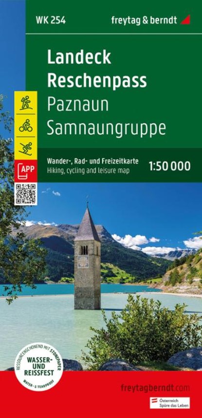 Landeck - Reschenpass Hiking, Cycling & Leisure Map, Freytag & Berndt - Gebonden - 9783707923421