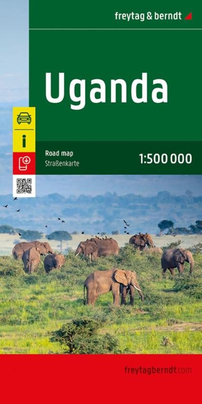 Uganda, Straßenkarte 1:500.000, freytag & berndt, Freytag & Berndt - Gebonden - 9783707923636