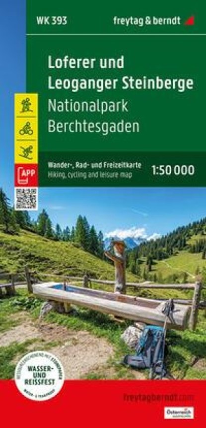 Loferer und Leoganger Steinberge, Wander-, Rad- und Freizeitkarte 1:50.000, freytag & berndt, WK 393, Freytag & Berndt - Gebonden - 9783707924350
